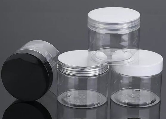 250ml 500ml Clear Amber Black Pet Plastic Cream Jar Dengan Tutup Plastik